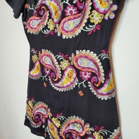 Black Asos Colorful Paisley Print Dress - Picture 6 of 15